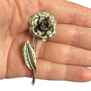 Jewelart Sterling Flower Brooch